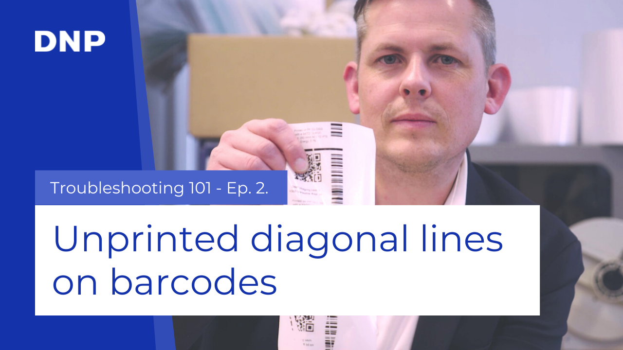 Troubleshooting: Unprinted diagonal lines on barcodes and other data